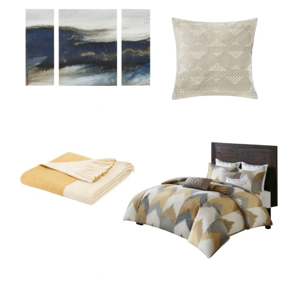 INK+IVY Alpine Cotton Comforter Set -Modern Cabin Lodge Chevron Down Alt…